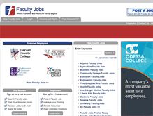 Tablet Screenshot of facultyjobs.net